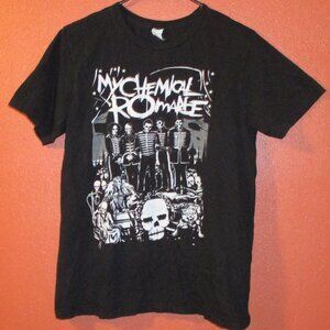 My Chemical Romance Woman Medium Black White Graphic Short Sleeve Shirt
